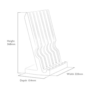 Robert Welch Professional Knives (6) in Angle Oak Block