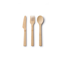 Load image into Gallery viewer, Travel Cutlery Set/ Bamboo and Organic Cotton
