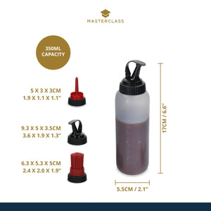 Barbecue Bottle Set with 3 Interchangeable Heads, 350ml