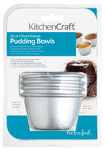 Load image into Gallery viewer, Set of Four 7.5cm Mini Pudding Moulds
